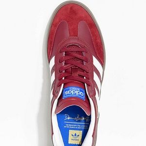 adidas busenitz vulc samba rx burgundy & white shoes